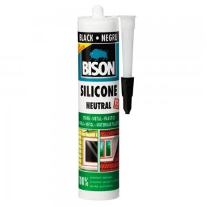 Silicon Neutral Bison, 280 ml, Negru, Mastic Etansare de Inalta Calitate, Bison Silicone Neutral Silicon, Silicon Negru Neutral, Adeziv Siliconic Negru, Adezivi Siliconici Negrii, Silicon Rezistent, Silicon pentru Baie si Bucatarie
