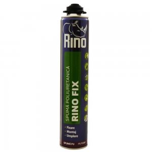 Spuma Poliuretanica Rino Fix, 700 ml, pentru Pistol, Intarire Rapida, Spuma pentru Etansare si Izolare, Izolatie Spuma Poliuretanica, Izolatii Spume Poliuretanice, Spuma Poliuretanica Termoizolanta, Termoizolatie Spuma