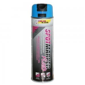 Spray Fluorescent pentru Marcaje Rutiere Color Mask, 500 ml, Albastru, Spray Marcaje, Spray Fluorescent, Vopsea Spray, Vopsea Fluorescenta, Vopsea Marcaje Rutiere