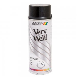 Vopsea Spray Metalizata Neagra Dupli-Color, 400 ml, Very Well, Spray Vopsea, Vopsea Neagra, Vopsea Spray Neagra, Vopsea Neagra Spray, Vopsea Metalizata Neagra, Vopsea Spray Decorativa, Spray Vopsea Neagra, Spray Paint, Vopsea Spray Negru Metalizat