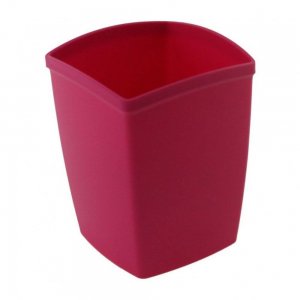 Suport Instrumente de Scris ECADA, Dimensiuni 7.7x7.5x9.2 cm, Plastic, Roz, Suport pentru Pixuri, Suport pentru Pensule, Suport pentru Creioane, Suport pentru Markere, Suport Pixuri Birou, Organizator Pixuri, Suport Instrumente de Scris Birou