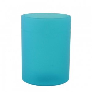 Suport Birou Cilindric ECADA, 7.6x10.4 cm, Plastic Translucid, Albastru, Suport pentru Pixuri, Suport pentru Pensule, Suport pentru Creioane, Suport pentru Markere, Suport Pixuri Birou, Organizator Pixuri, Suport Instrumente de Scris Birou