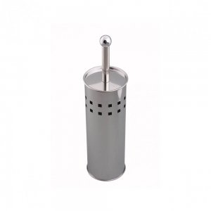 Set Toaleta cu Perie si Suport CASA PLASTOR, Inox, Culoare Alb/ Argintiu, Seturi de Toaleta Inox, Perii pentru Toaleta, Set Perii WC, Set pentru Curatenie Baie, Accesorii pentru Toaleta