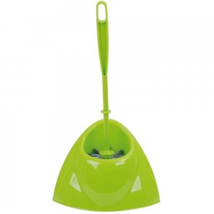 Set Toaleta cu Perie si Suport din Plastic OTI pentru Colt, Culoare Verde, Seturi de Toaleta, Perii pentru Toaleta, Set Perii WC, Set pentru Curatenie Baie, Accesorii pentru Toaleta, Perie pentru Vasul de Toaleta