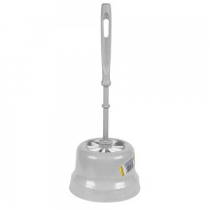 Set Toaleta cu Perie si Suport din Plastic e-Konex, Culoare Alba, Seturi de Toaleta, Perii pentru Toaleta, Set Perii WC, Set pentru Curatenie Baie, Accesorii pentru Toaleta, Perie pentru Vasul de Toaleta