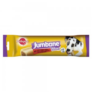 Recompensa pentru Caini de Talie Mare, Pedigree, Jumbone, Vita si Pasare, 180 g, 1 Buc, Batoane pentru Caini, Recompensa Pedigree Caini, Baton Caini cu Aroma de Pasare, Baton Caini cu Aroma de Vita, Recompense Jumbone Pedigree Cu Vita si Pasare