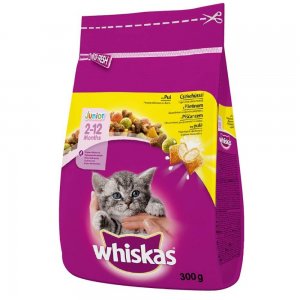 Hrana Uscata cu Pui pentru Pisici WHISKAS Junior, 300 g, Hrana Pisici Junior, Mancare pentru Pisici Junior, Crochete pentru Pisici, Whiskas Hrana Uscata pentru Pisici Gestante, Whiskas Junior Mancare Uscata Pisici, Bobite Pisici Junior, Granule Pisici