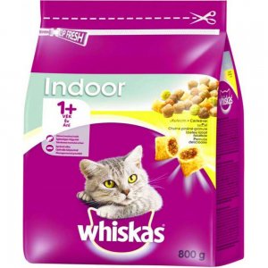 Hrana Uscata cu Pui pentru Pisici Whiskas Indoor, 800 g, Granule pentru Pisici, Bobite pentru Pisici, Crochete pentru Pisici, Whiskas Crochete, Hrana Pisici, Whiskas Hrana Uscata pentru Pisici Adulte, Whiskas Indoor Hrana Uscata
