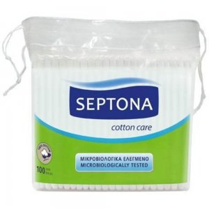 Betisoare Urechi Septona, Bumbac Natural, 100 Buc/Set, Culoare Alba, Betisoare pentru Urechi, Betisoare Igiena Urechi, Betisoare din Bumbac pentru Urechi, Betisoare Igienice
