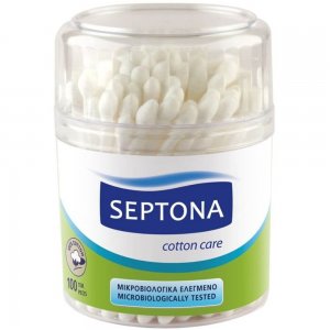 Betisoare Urechi Septona, Bumbac Natural, 100 Buc/Set, Culoare Alba, Betisoare Cosmetice, Betisoare pentru Urechi, Betisoare Igiena Urechi, Betisoare din Bumbac pentru Urechi, Betisoare Curatare Urechi, Articole de Igiena