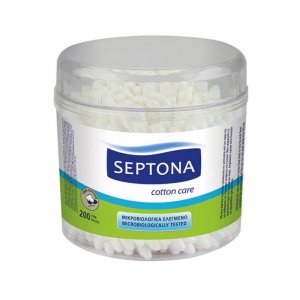 Betisoare Urechi Septona, Bumbac Natural, 200 Buc/Set, Culoare Alba, Betisoare Cosmetice, Betisoare pentru Urechi, Betisoare Igiena Urechi, Betisoare din Bumbac pentru Urechi, Betisoare Curatare Urechi, Articole de Igiena