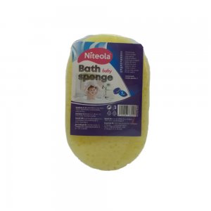 Burete Baie Copii Niteola, Galben, Oval, 1 Buc, Niteola Baby Bath Sponge, Burete Oval pentru Copii, Burete pentru Baie, Burete Spalare Corp, Burete Copii, Burete Bebe, Burete Bebelusi, Burete Baie Copii, Burete Baie Bebe