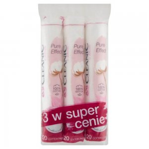 Dischete Demachiante Pure Effect CLEANIC Pachet 2+1, bumbac, 360 Buc/Set, Dischete Demachiante, Discuri Demachiante