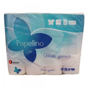 Hartie Igienica Neparfumata Papelino in 2 Straturi, 24 Role/Bax, Latime 12 cm, 110 Foi/Rola, Hartie Igienica la Bax, Hartie Igienica Alba Hartie Igienica Neparfumata Papelino in 2 Straturi, 24 Role/Bax, Latime 12 cm, 110 Foi/Rola, Hartie Igienica la Bax, Hartie Igienica Alba