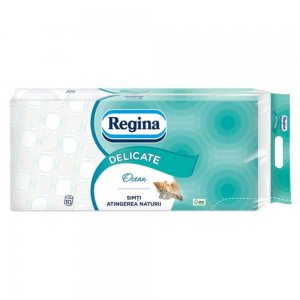 Hartie Igienica Regina Deluxe Ocean Fresh, 3 Straturi, 10 Role/Bax, 135 Foi/Rola, Latime 96 cm, Hartie cu Aroma Fresh, Hartie Igienica Parfumata, Hartie Igienica la Bax, Hartie Igienica Volare, Hartie Igienica cu Parfum Fresh Hartie Igienica Regina Deluxe Ocean Fresh, 3 Straturi, 10 Role/Bax, 135 Foi/Rola, Latime 96 cm, Hartie cu Aroma Fresh, Hartie Igienica Parfumata, Hartie Igienica la Bax, Hartie Igienica Volare, Hartie Igienica cu Parfum Fresh