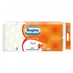Hartie Igienica Regina Deluxe Peach, 3 Straturi, 10 Role/Bax, 135 Foi/Rola, Latime 96 mm, Hartie cu Parfum Piersica, Hartie Igienica Parfumata, Hartie Igienica la Bax, Hartie Igienica Regina, Hartie Igienica cu Parfum de Piersica Hartie Igienica Regina Deluxe Peach, 3 Straturi, 10 Role/Bax, 135 Foi/Rola, Latime 96 mm, Hartie cu Parfum Piersica, Hartie Igienica Parfumata, Hartie Igienica la Bax, Hartie Igienica Regina, Hartie Igienica cu Parfum de Piersica