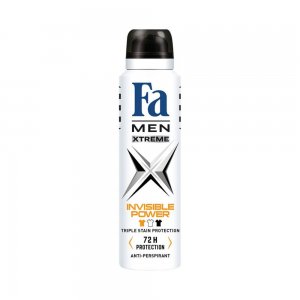 Deodorant Spray Fa Men Xtreme Invisible Power, 150 ml, 72 h Protectie, Formula Vegana, Deodorant Fa Men Extreme Invisible Power, Deodorant Parfum Proaspat Barbatesc, Deodorant Spray pentru Barbati, Deodorant Parfumat, Deodorante Barbati