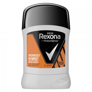 Deodorant Stick REXONA Workout Hi-Impact, 50 ml, Pentru Barbati, Protectie 48h, Deodorant Solid, Deodorante Solide, Deodorant Solid Barbatii, Deodorant Stick Solid, Deodorant Barbati, Deodorante Barbati, Antiperspirante Barbati
