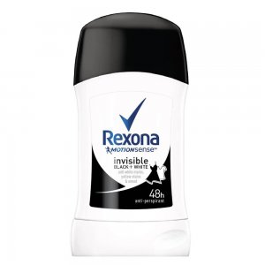 Deodorant Stick REXONA Invisible Black+White, 40 ml, Protectie 48h, Deodorant Solid, Deodorante Solide, Deodorant Solid Femei, Deodorant Crema, Deodorant Stick Solid, Deodorant Femei, Deodorante Femei, Antiperspirante Femei, Antiperspirant Femei