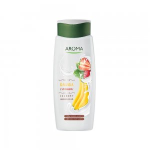 Gel de Dus AROMA Banana & Strawberry, 400 ml, Gel de Dus, Geluri de Dus, Gel de Dus AROMA, Gel de Dus pentru Corp, Gel de Dus Hidratant, Gel pentru Dus, Produse Ingrijire Corp, Cosmetica pentru Corp, Geluri de Dus Aroma