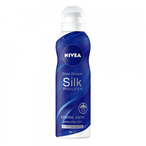 Spuma Dus NIVEA Silk Mousse, 200 ml, cu Uleiuri Esentiale, Spuma pentru Dus, Nivea Spuma de Dus, Spuma Hidratanta pentru Dus, Geluri de Dus, Gel de Dus, Ingrijirea Corpului, Spuma pentru Corp, Nivea Spuma Ingrijire Corp