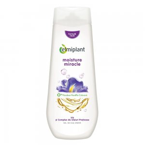Gel de Dus Crema Elmiplant Moisture Miracle, 750 ml, cu Iris si Uleiuri Pretioase, Geluri de Dus, Gel Dus, Gel Dus Iris, Gel de Dus Hidratant, Geluri de Dus Hidratante, Geluri de Dus Elmiplant, Gel Crema pentru Dus, Gel Crema de Dus