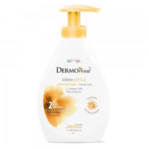 Sapun Lichid Intimo Mimosa DERMOMED, 300 ml, Gel Intim, Sapun Intim Mimosa, Sapun Lichid Intim cu Mimoza, Sapun Hidratant, Sapun Parfumat