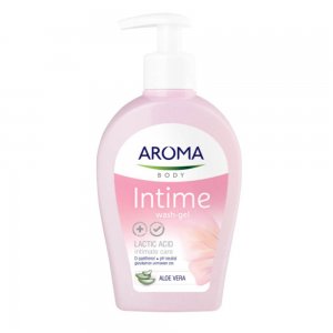 Gel Igiena Intima AROMA Aloe, 250 ml, Gel pentru Ingrijirea Zonei Intime, Geluri pentru Zona Intima, Gel cu Aloe Vera pentru Zona Intima, Gel Intim, Gel Igiena Intima Fara Alergeni, Produse pentru Igiena Zonei Intime