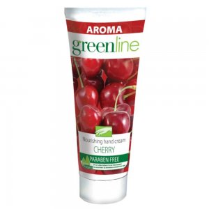 Crema de Maini AROMA Green Line Cherry, 75 ml, Crema Hidratanta de Maini, Creme pentru Maini, Crema Hranitoare pentru Maini, Crema de Maini pentru Toate Tipurile de Piele, Crema de Maini fara Parabeni, Crema de Maini pentru Pielea Uscata