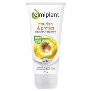 Crema Nutritiva Maini Elmiplant Nourish&Protect, 100 ml, Elmiplant Creme pentru Maini, Crema Nutritiva pentru Ingrijirea Mainilor, Crema Hidratanta pentru Maini, Elmiplant Creme de Maini, Crema Maini pentru Piele Uscata