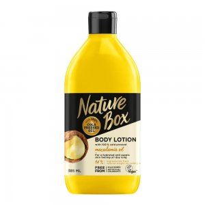Lapte de Corp NATURE BOX Macadamia Oil, 385 ml, Ulei de Macadamia Presat la Rece, Crema Corp, Lapte de Corp NATURE BOX, Lapte de Corp cu Extracte Naturale, Lapte de Corp Fara Parabeni, Lapte de Corp Hidratant, Lapte de Corp cu Ingrediente Naturale