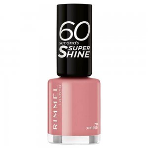 Lac de Unghii Rimmel London 60 Seconds 711 Xposed, 8 ml, Roz, Lac de Unghii Colorat, Lac de Unghii Roz, Oja de Unghii Manechiura, Produse Ingrijirea Unghiilor, Lacuri Rimmel London pentru Manechiura si Pedichiura