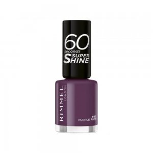 Lac de Unghii Rimmel London 60 Seconds 562 Purple Riot, 8 ml, Purpuriu, Lac de Unghii Colorat, Lac de Unghii Clasic, Oja de Unghii Manechiura, Produse Ingrijirea Unghiilor, Lacuri Rimmel London pentru Manechiura si Pedichiura