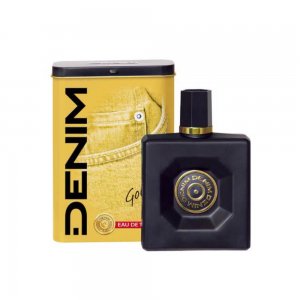Apa de Toaleta pentru Barbati DENIM Gold, Cutie Metal, 100 ml, Parfum pentru Barbati, Apa Parfumata pentru Barbati, Apa de Toaleta Denim, Sticluta Parfum pentru Barbati, Parfum Barbatesc, Parfum pentru Barbati Denim