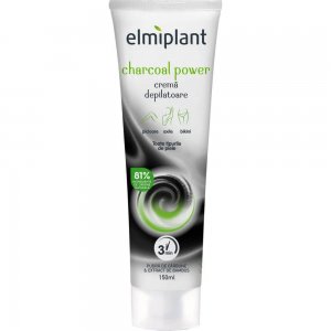 Crema Depilatoare Elmiplant Charcoal Power, 150 ml, Elmiplant Crema pentru Epilat cu Pudra de Carbune, Elmiplant Creme Depilatoare Tub, Crema de Epilat, Crema Epilat Rapid, Creme Depilatoare Elmiplant Charcoal Power, Creme Epilare