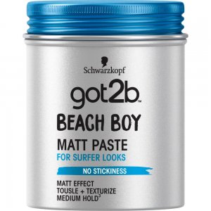 Pasta Modelatoare Par GOT2B Beach Boy, 100 ml, Medium Hold 3, Pasta pentru Par, Pasta de Par Modelatoare, Ceara pentru Coafare, Pasta de Par Matifianta, Pasta pentru Par cu Efect Mat