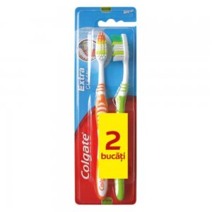 Periute Dinti Colgate Extra Clean, 2 Buc/Set, Periute Dinti COLGATE, Periute de Dinti Colgate pentru Adulti, Periute de Dinti Manuale, Perii de Dinti, Articole de Igiena Orala, Ingrijire Orala, Sanatate Orala, Ingrijire si Protectie Dentara