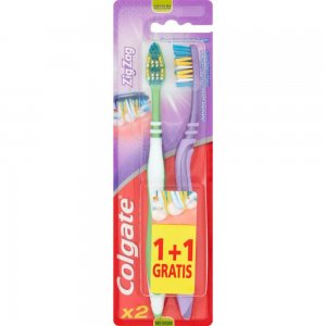 Periute Dinti Colgate Zig Zag Medium, 2 Buc/Set, Periute Dinti COLGATE, Periute de Dinti Colgate pentru Adulti, Periute de Dinti Manuale, Perii de Dinti, Articole de Igiena Orala, Ingrijire Orala, Sanatate Orala, Ingrijire si Protectie Dentara