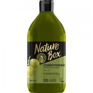 Balsam NATURE BOX Olive Oil, 385 ml, Ulei Presat la Rece din Masline, Balsam Vegan, Balsam NATURE BOX, Balsam cu Extracte Naturale, Balsam cu Ulei de Masline, Balsamuri Fara Parabeni