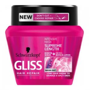 Masca Par GLISS Supreme Lengt,h 300 ml, Par Degradat, Masca de Par pentru Femei, Masca Reparatoare pentru Par, Masca pentru Par Degradat, Masca Reparatoare pentru Par Uscat, Masca de Par Gliss, Masca Hidratanta Par