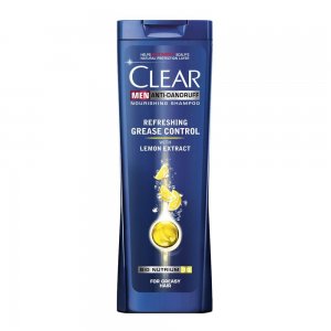 Sampon CLEAR Men Refreshing Grease Control, 400 ml, pentru Par Gras, Extract de Lamaie, Sampon cu Lamaie, Sampon pentru Barbati, Produse de Ingrijire a Parului, Produse Hairstyling, Sampon Antimatreata, Sampon Par Gras