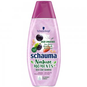 Sampon SCHAUMA Nature Moments, 400 ml, cu Extract de Acai, Ovaz si Lapte de Migdale, Sampon Vegan, Sampon Spalare Par, Sampon Fortifiere, Sampoane pentru Par Degradat, Sampon Ingrijire Par, Sampon Curatare Par, Sampon pentru Parul Moale