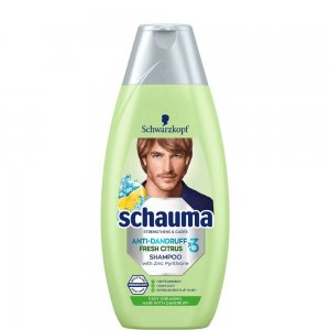 Sampon SCHAUMA Men Anti-Dandruff Fresh Citrus, 400 ml, cu Extract de Citrice, Sampon de Barbati, Sampon Spalare Par, Sampon Barbati pentru Ingrijire, Sampoane pentru Par Degradat, Sampon Ingrijire Par, Sampon Curatare Par, Sampon pentru Parul Moale