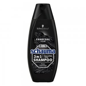 Sampon 3 in 1 Barbati, 400 ml, Schauma Charcoal +Clay, Sampon pentru Par Fata si Corp, Sampon pentru Barbati, Sampon Schauma Men, Sampon Schauma Charcoal Clay, Sampon cu Carbune Activ, Sampon Barbati Schwarzkopf