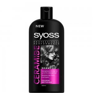 Sampon SYOSS Ceramide Complex, 500 ml, Par Subtire, Sampon Par Subtire, Sampoane pentru Par Fragil, Sampon Antimatreata, Produse de Ingrijire a Parului, Produse Hairstyling, Sampoane Regeneratoare, Sampon Anti-Rupere
