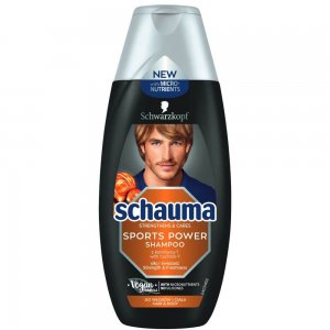 Sampon SCHAUMA Men Sports Power, 250 ml, Pentru Par si Corp, Formula cu Micronutrienti, Sampon Par Barbati, Sampon Vegan, Sampon Shauma Barbati, Sampon Men, Sampon Spalare Par, Sampon Fortifiere, Sampoane pentru Par