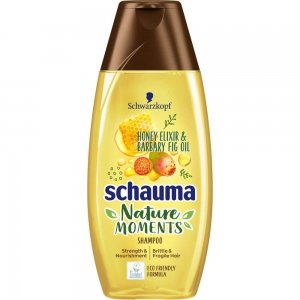 Sampon SCHAUMA Nature Moments, 250 ml, Pentru Par Deteriorat Si Fragil, Cu Extract de Miere si Ulei de Smochina, Sampon Vegan, Sampon Spalare Par, Sampon Fortifiere, Sampoane pentru Par, Sampon Ingrijire Scalp