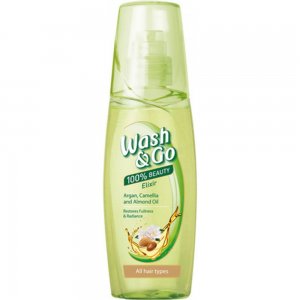Ulei de Par Wash&Go Elixir, 100 ml, cu Ulei de Argan si Migdale, Ulei pentru Par Deteriorat, Ulei de Par cu Argan, Ulei Par, Ulei pentru Par Deteriorat, Ulei Par Degradat, Tratament pentru Par