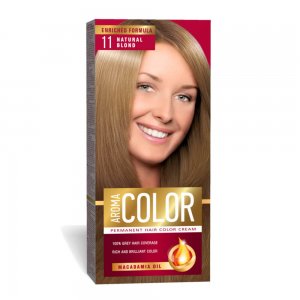 Vopsea Permanenta de Par Aroma Color 11, Blond Natural, 90 ml, Vopsea Par, Vopsea Blond Natural, Vopsea Permanenta Blond Natural, Vopsea Par Blonda, Vopsea de Par Permanenta, Vopsea Permanenta Par Blond Natural