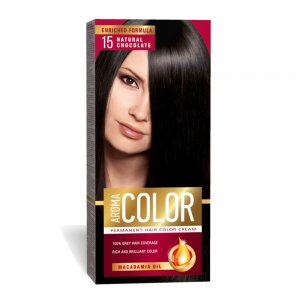 Vopsea Permanenta de Par Aroma Color 15, Ciocolatiu, 90 ml, Vopsea Par, Vopsea Ciocolatie, Vopsea Permanenta Ciocolatie, Vopsea Par Ciocolatie, Vopsea de Par Permanenta, Vopsea Permanenta Par Ciocolatiu